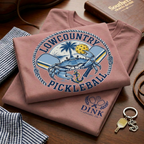 Lowcountry Pickleball Tee — Dink Hard, Eat Crabs, Repeat