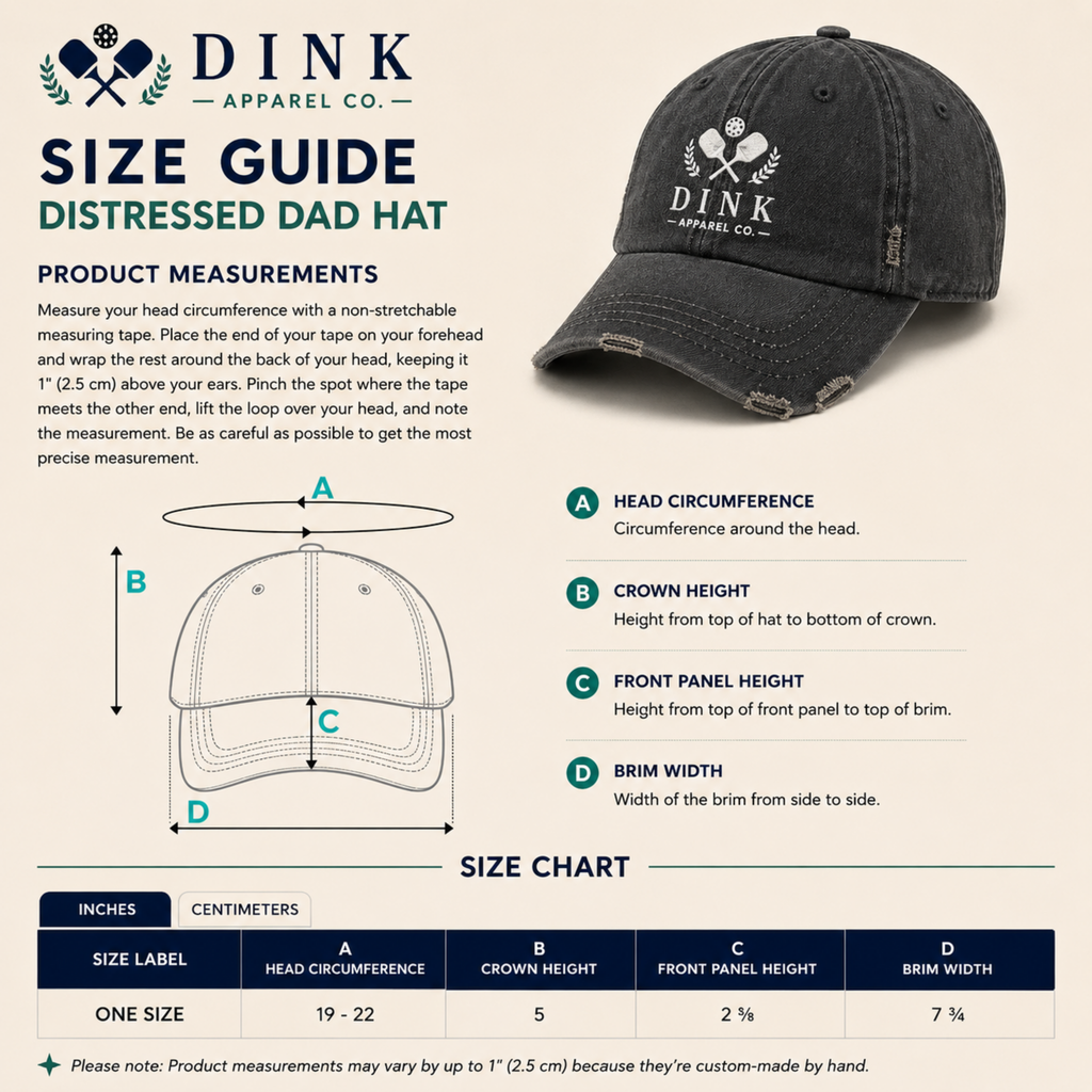 Dink Y'all Distressed Dad Hat — Two Words. A Complete Pickleball Philosophy.
