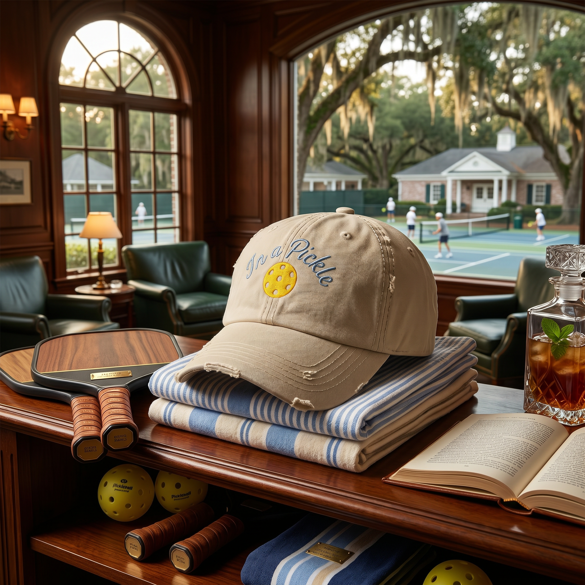 In a Pickle Distressed Dad Hat — When You're Stuck Between a Dink and a Hard Place