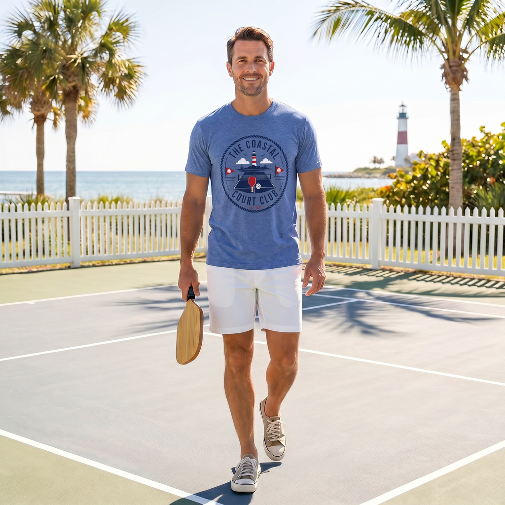 The Coastal Court Club Tee — Est. 2024, Where the Nets Meet the Sea