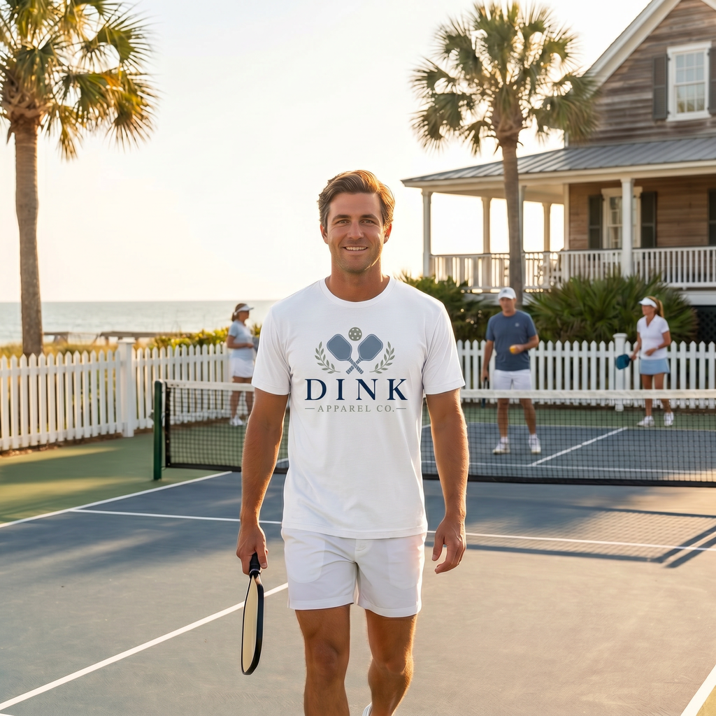 Dink Apparel Co. Signature Crest Tee — The Original. The Only.