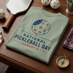 National Pickleball Day Tee — August 8 | Stars, Stripes, and the Perfect Dink