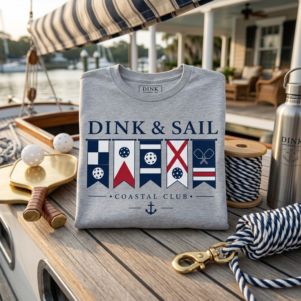 Dink & Sail Tee — For the Player Who Rules the Court and Commands the Water