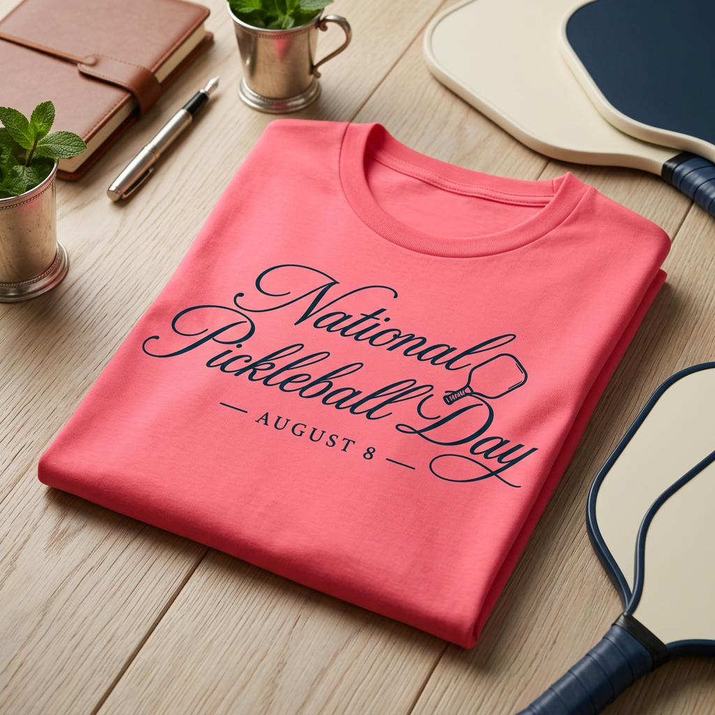 National Pickleball Day Tee — August 8 | Script Edition