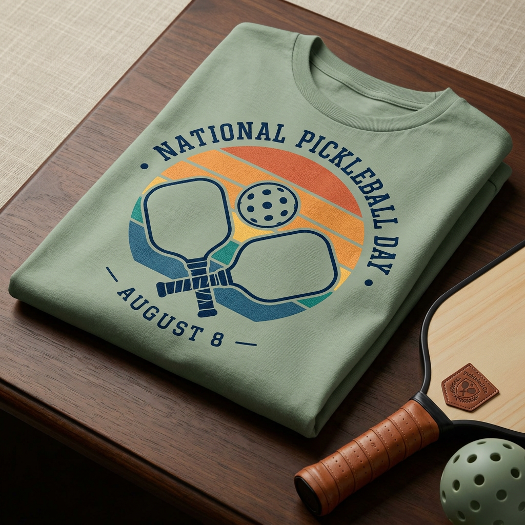 National Pickleball Day Tee — August 8 | Mark Your Courts, Not Just Your Calendars
