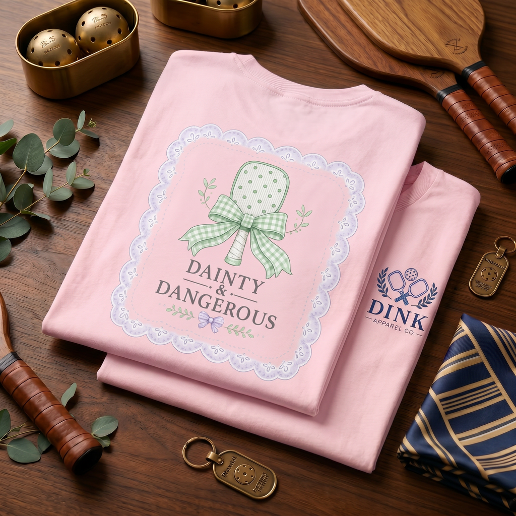 Dainty & Dangerous Tee — Pretty Paddle, Deadly Dink