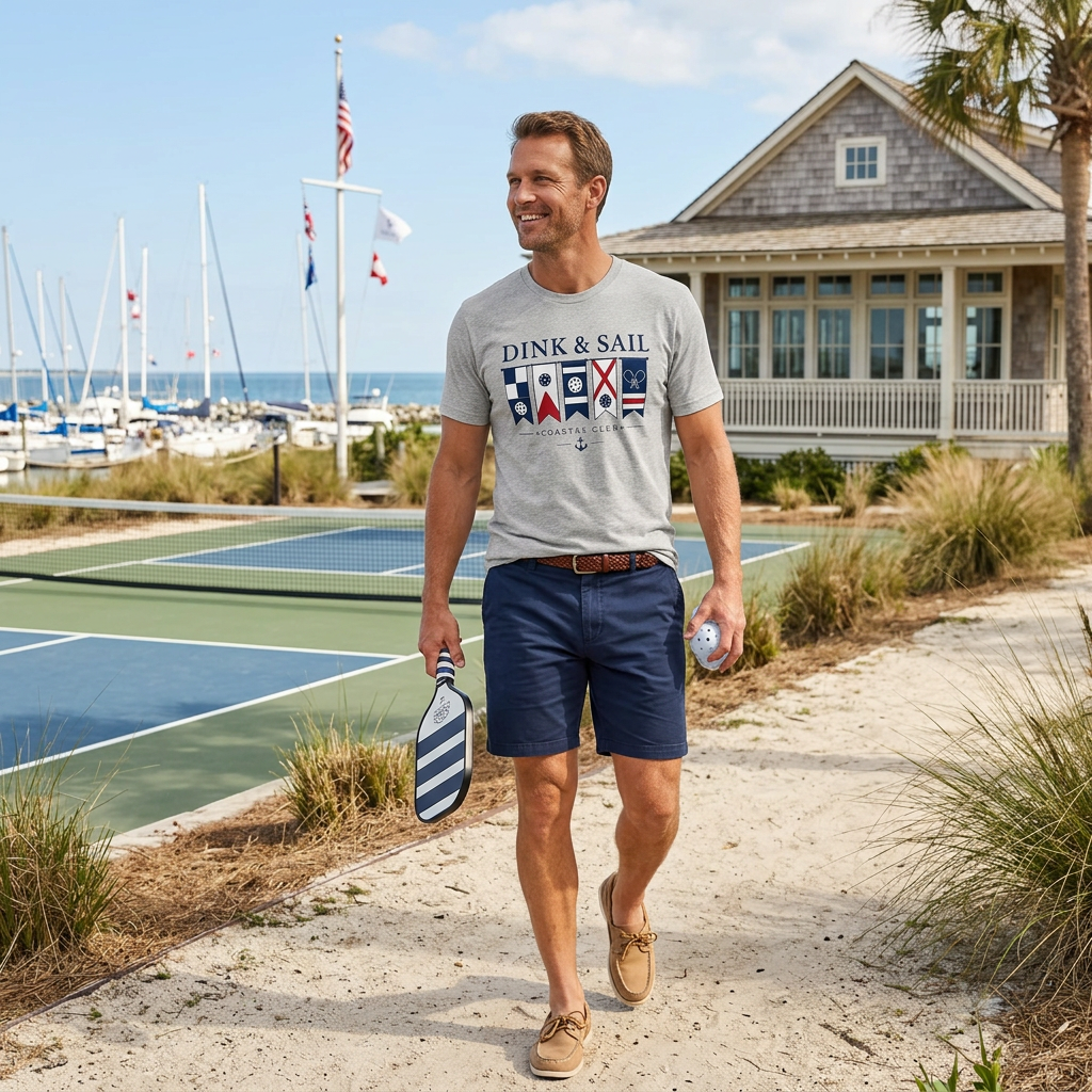 Dink & Sail Tee — For the Player Who Rules the Court and Commands the Water