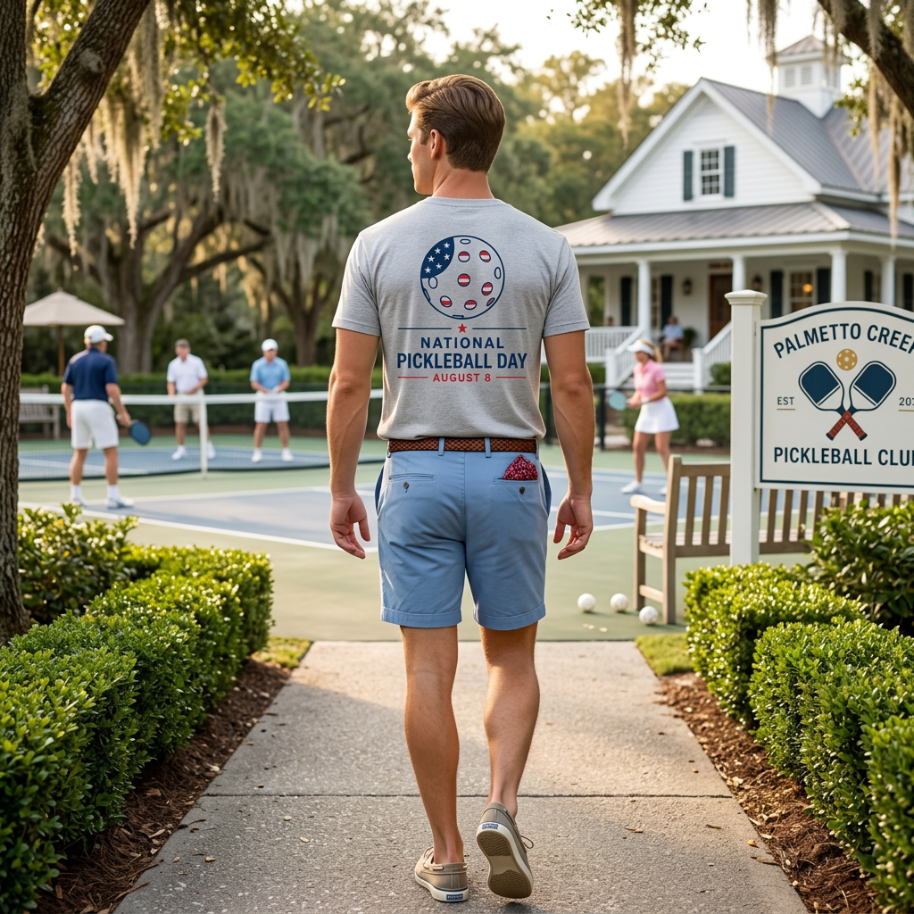 National Pickleball Day Tee — August 8 | Stars, Stripes, and the Perfect Dink