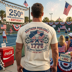 Southern Pickleball Patriotic Paddle Party Tee — Est. 1776 | 4th of July Edition