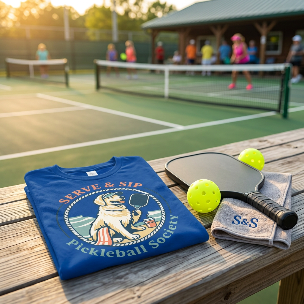 Serve & Sip Pickleball Society Tee — The Club You Didn't Know You Needed