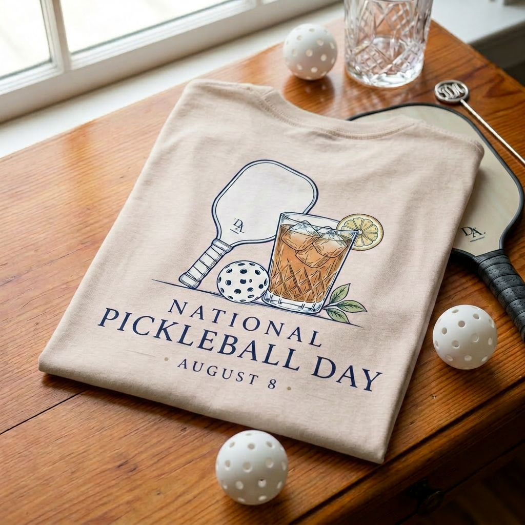 National Pickleball Day Tee — August 8 | Paddle, Ball, Sweet Tea. Priorities Perfectly Set.