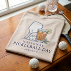 National Pickleball Day Tee — August 8 | Paddle, Ball, Sweet Tea. Priorities Perfectly Set.