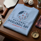 National Pickleball Day Tee — August 8 | Stars, Stripes, and the Perfect Dink
