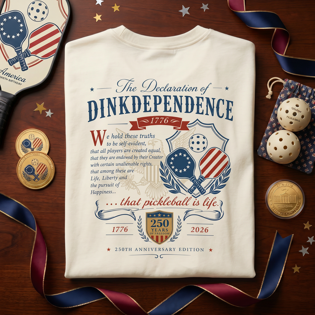 The Declaration of Dinkdependence Tee — 250th Anniversary Edition | 1776–2026