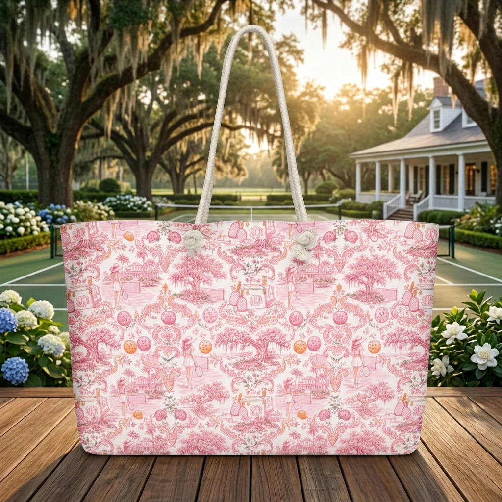 Magnolia Court Court to Veranda Oversized Pickleball Weekender Bag — From the Baseline to the Back Porch in One Gorgeous Bag