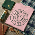 National Pickleball Day Tee — August 8 | Est. 1965, Understated and Undefeated