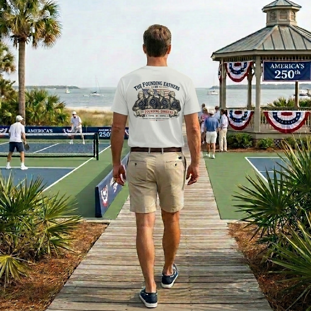 The Founding Dinkers Tee — 1776–2026 | Serving Freedom, Dinking for Glory