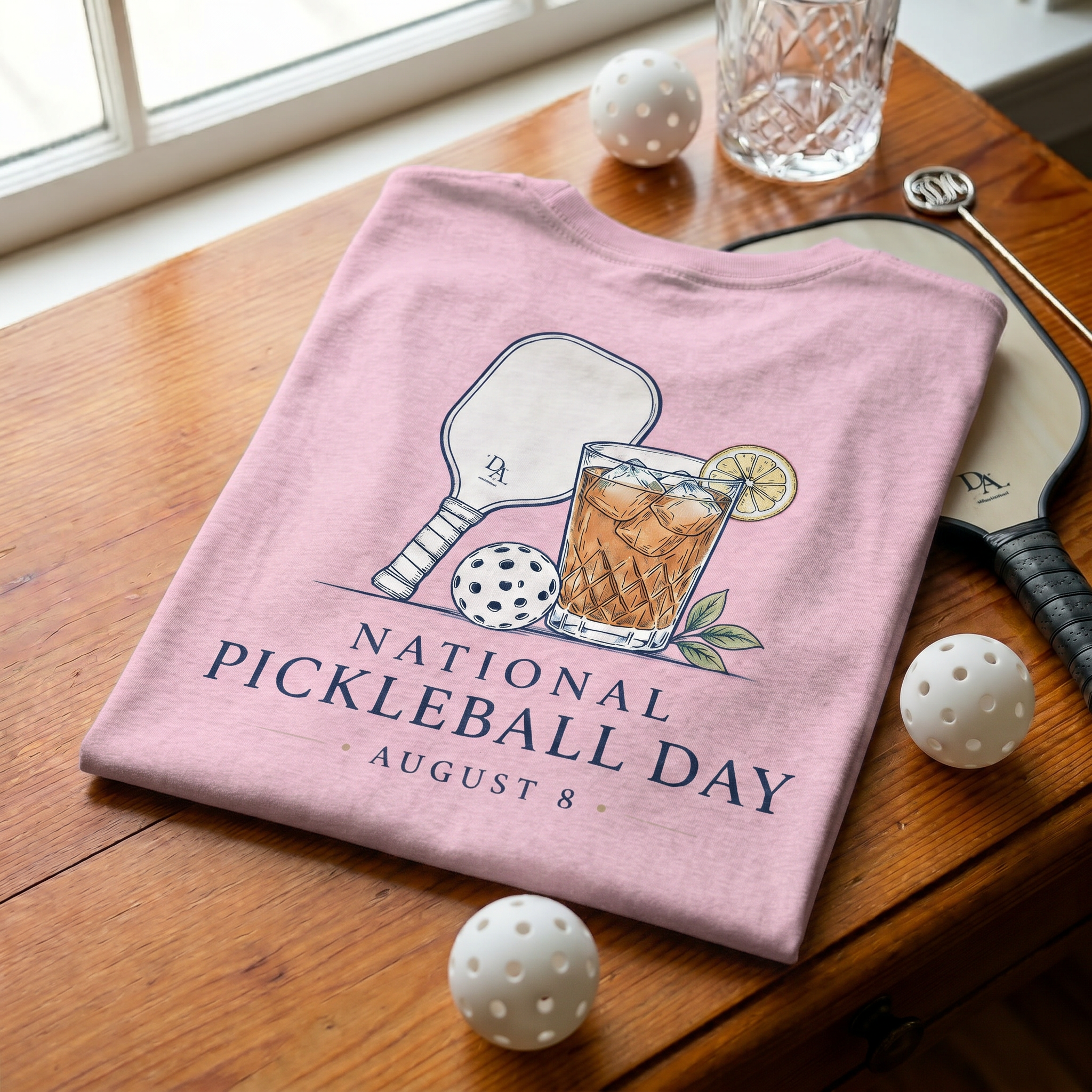 National Pickleball Day Tee — August 8 | Paddle, Ball, Sweet Tea. Priorities Perfectly Set.