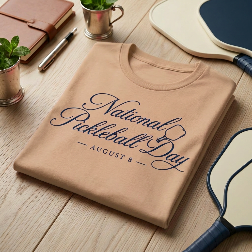 National Pickleball Day Tee — August 8 | Script Edition