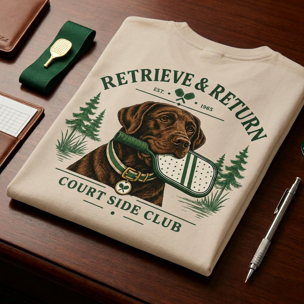 Retrieve & Return Tee — Court Side Club, Est. 1965