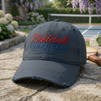 Pickleball Court Club Est. 1965 Distressed Dad Hat — Worn In, Backed Up, Impossible to Argue With