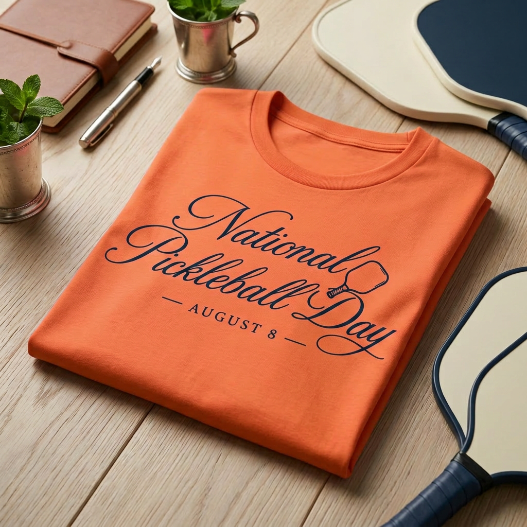 National Pickleball Day Tee — August 8 | Script Edition