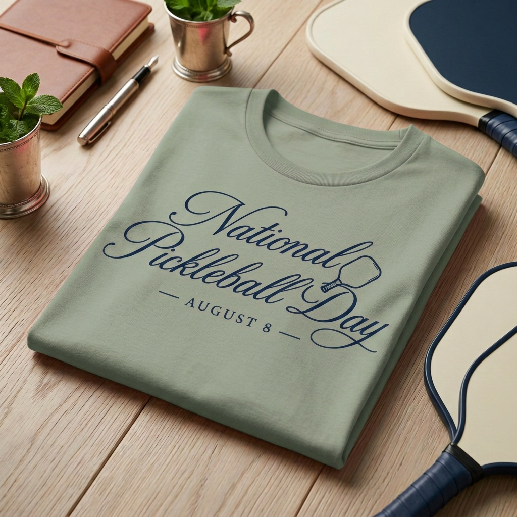 National Pickleball Day Tee — August 8 | Script Edition