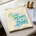 Dinks & Drinks Tee — They Came for the Dinks. They Stayed for the Martini.