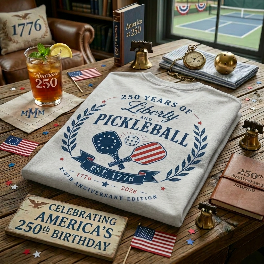 250 Years of Liberty and Pickleball Tee — Est. 1776 | 250th Anniversary Edition