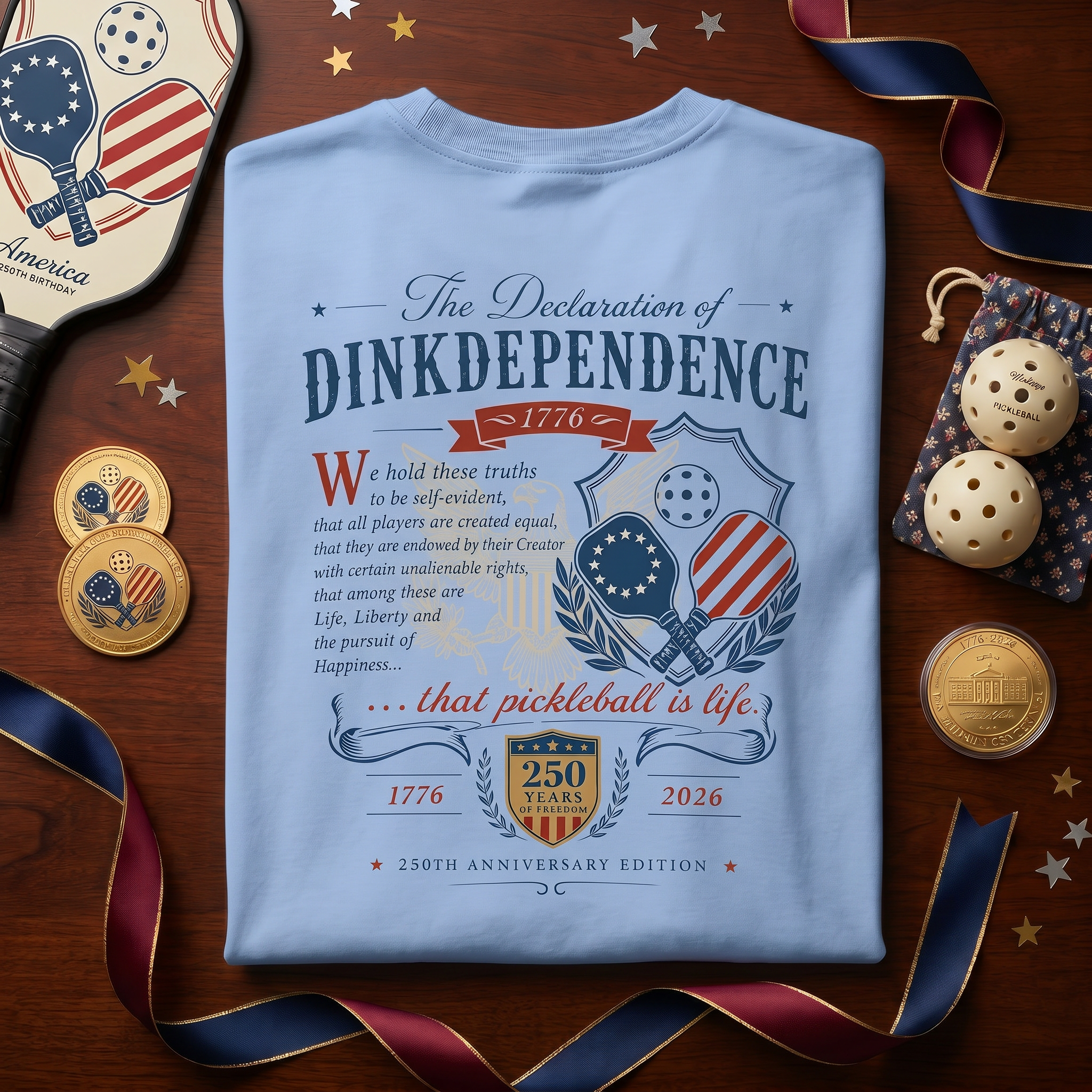 The Declaration of Dinkdependence Tee — 250th Anniversary Edition | 1776–2026