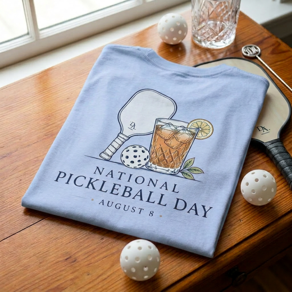 National Pickleball Day Tee — August 8 | Paddle, Ball, Sweet Tea. Priorities Perfectly Set.