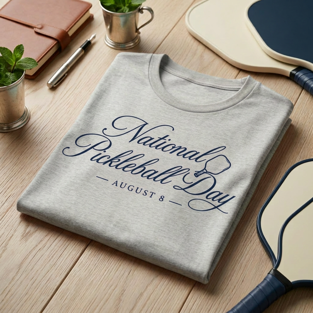 National Pickleball Day Tee — August 8 | Script Edition