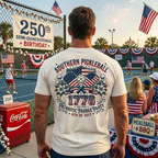 Southern Pickleball Patriotic Paddle Party Tee — Est. 1776 | 4th of July Edition
