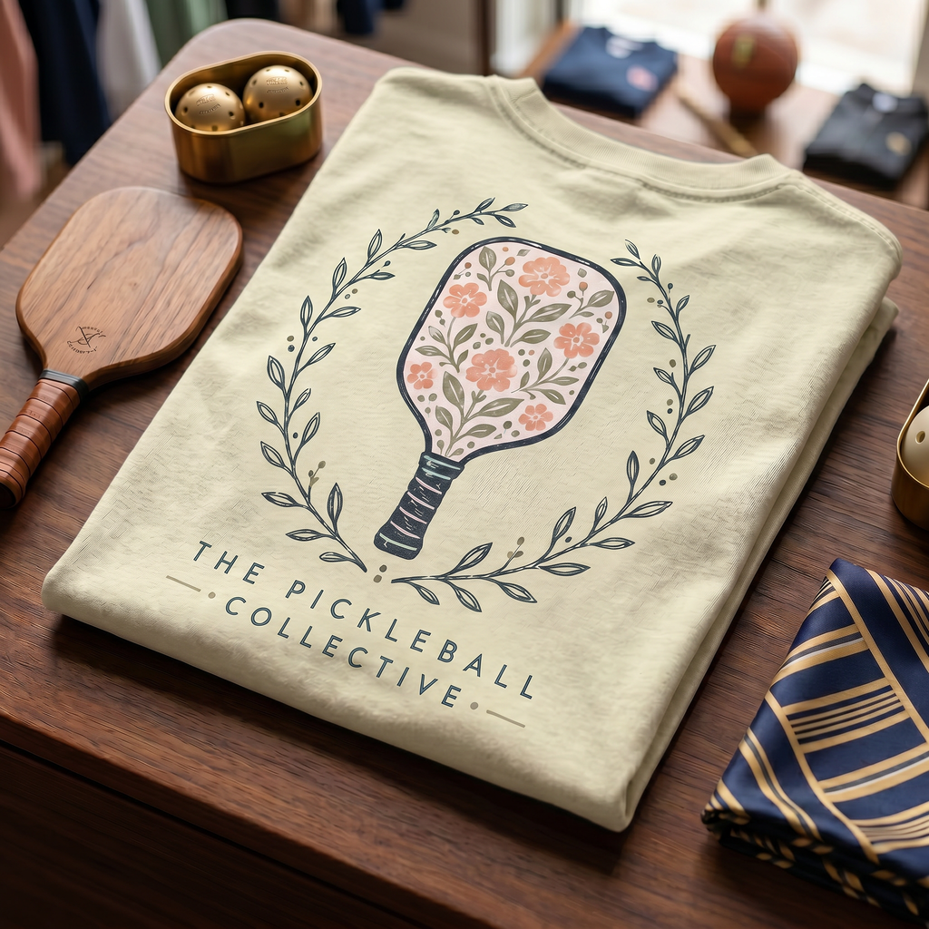 The Pickleball Collective Tee — Where Florals Meet the Kitchen Line