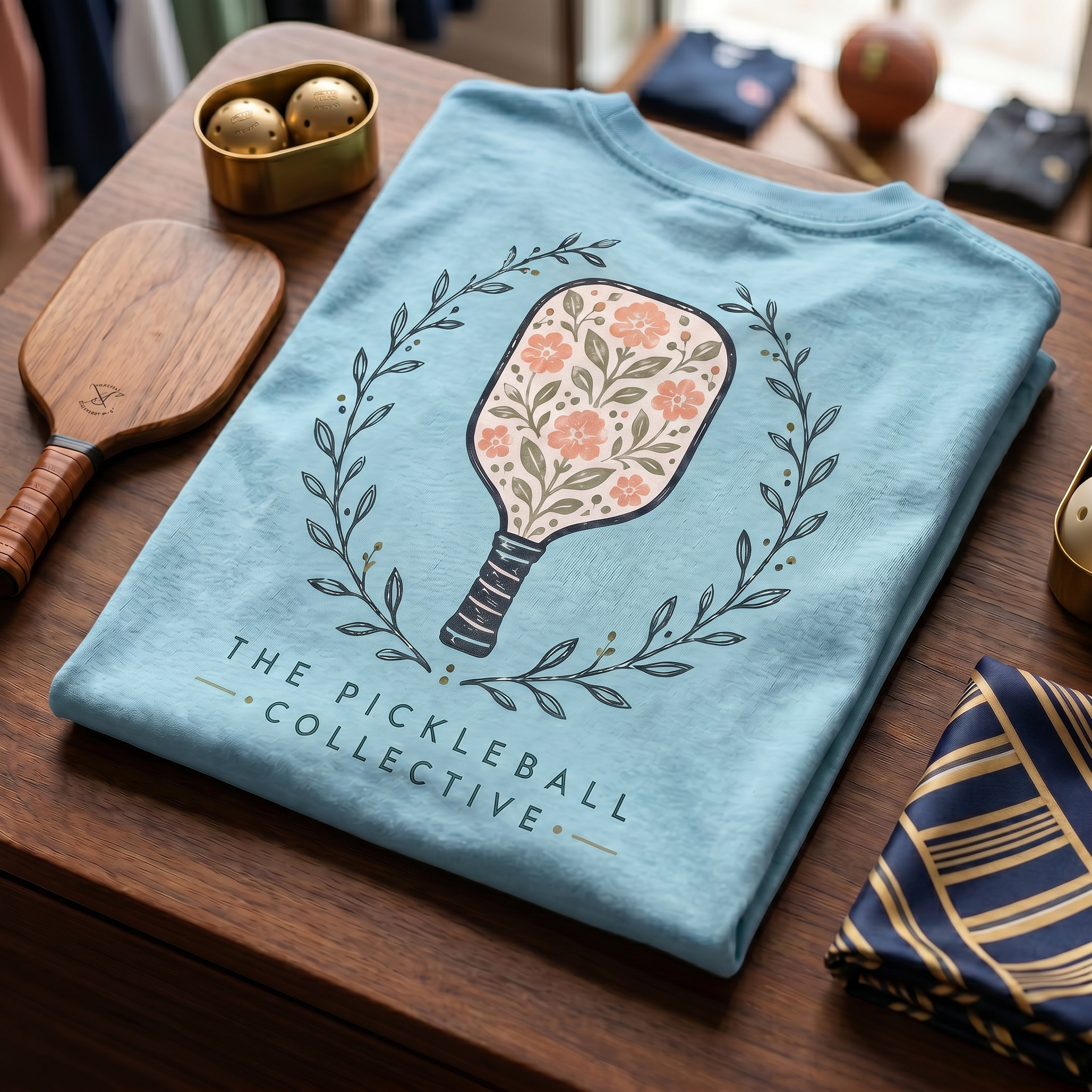The Pickleball Collective Tee — Where Florals Meet the Kitchen Line