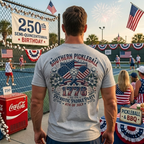 Southern Pickleball Patriotic Paddle Party Tee — Est. 1776 | 4th of July Edition