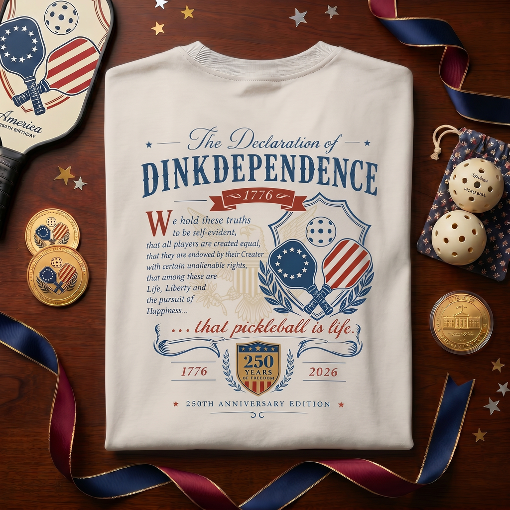The Declaration of Dinkdependence Tee — 250th Anniversary Edition | 1776–2026