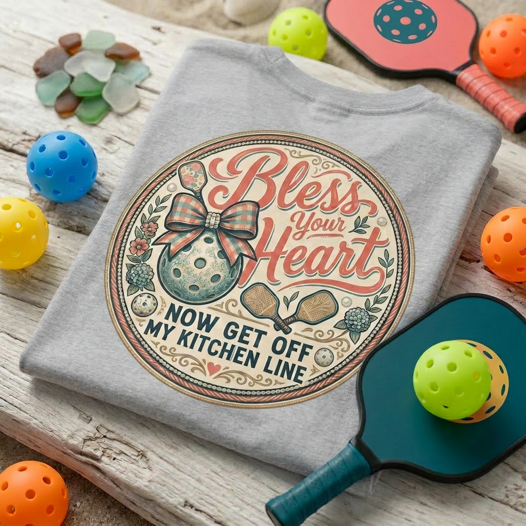 Bless Your Heart — Now Get Off My Kitchen Line Southern Tee