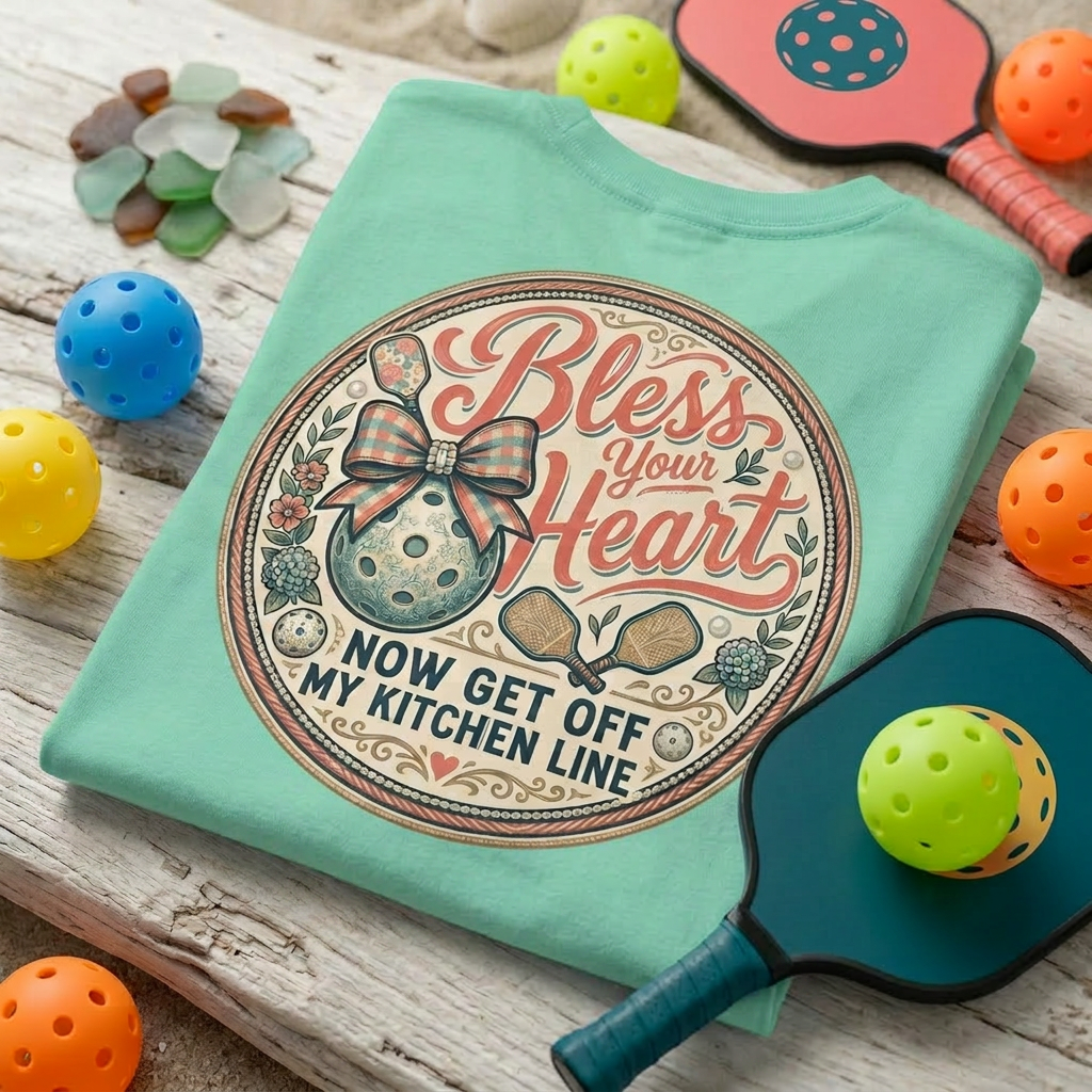 Bless Your Heart — Now Get Off My Kitchen Line Southern Tee
