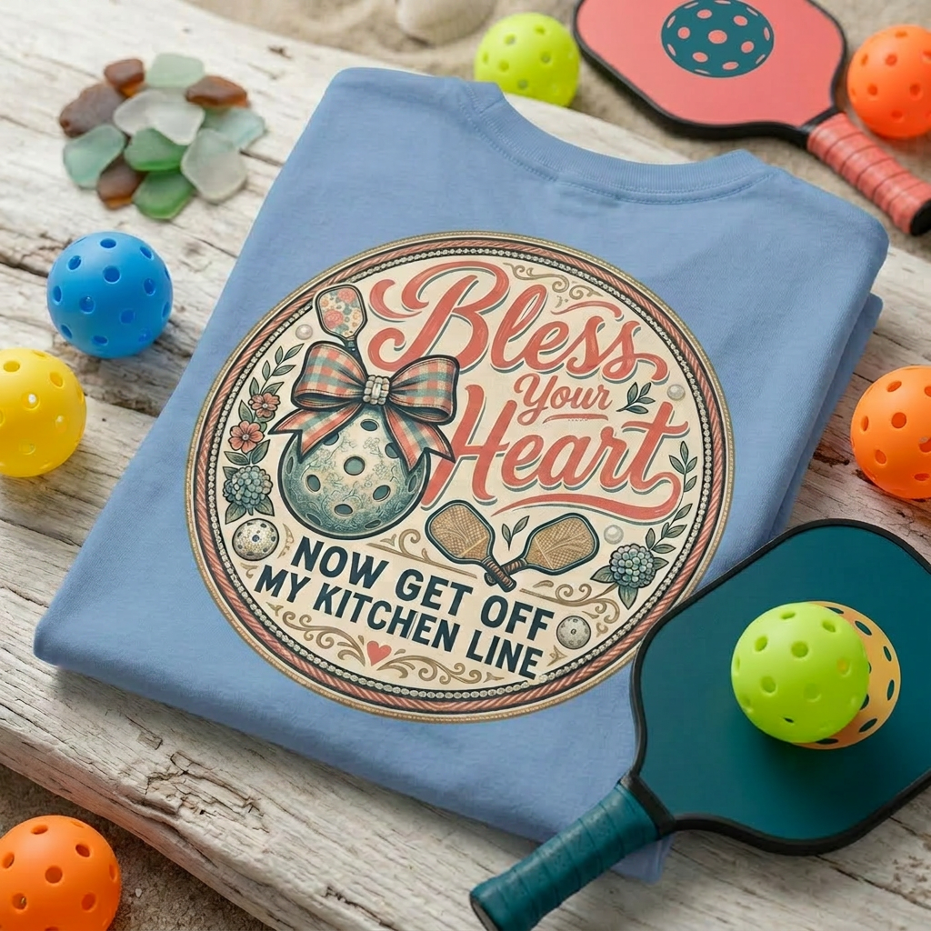 Bless Your Heart — Now Get Off My Kitchen Line Southern Tee
