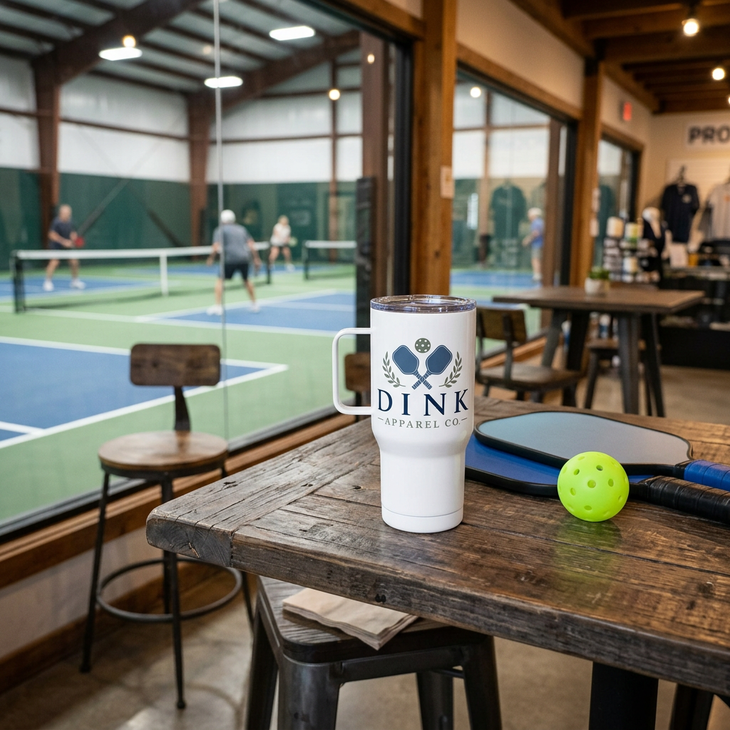 Dink Apparel Co. | The Morning Dink Signature Travel Mug — Fueled by Coffee, Driven by Dinks
