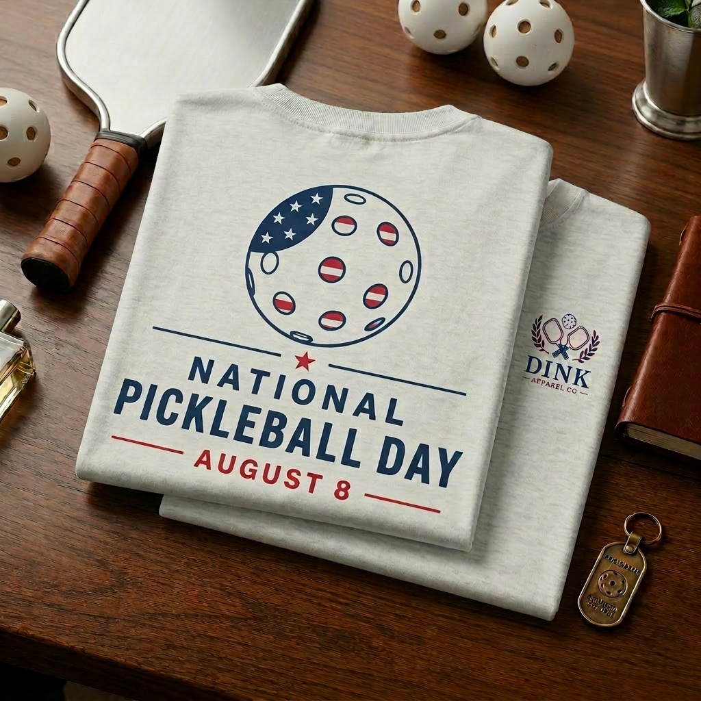 National Pickleball Day Tee — August 8 | Stars, Stripes, and the Perfect Dink