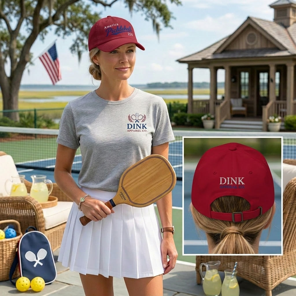 America Pickleball 250 Embroidered Dad Hat — Classic. Patriotic. Court Ready.