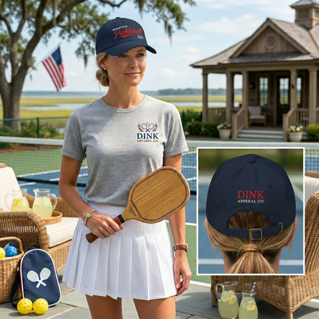 America Pickleball 250 Embroidered Dad Hat — Classic. Patriotic. Court Ready.