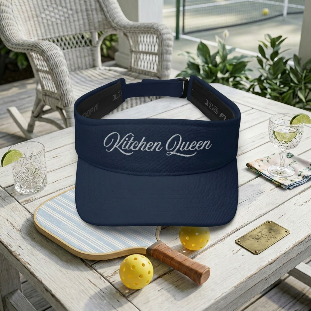Kitchen Queen Visor — She Doesn't Just Own the Kitchen Line. She Rules It.