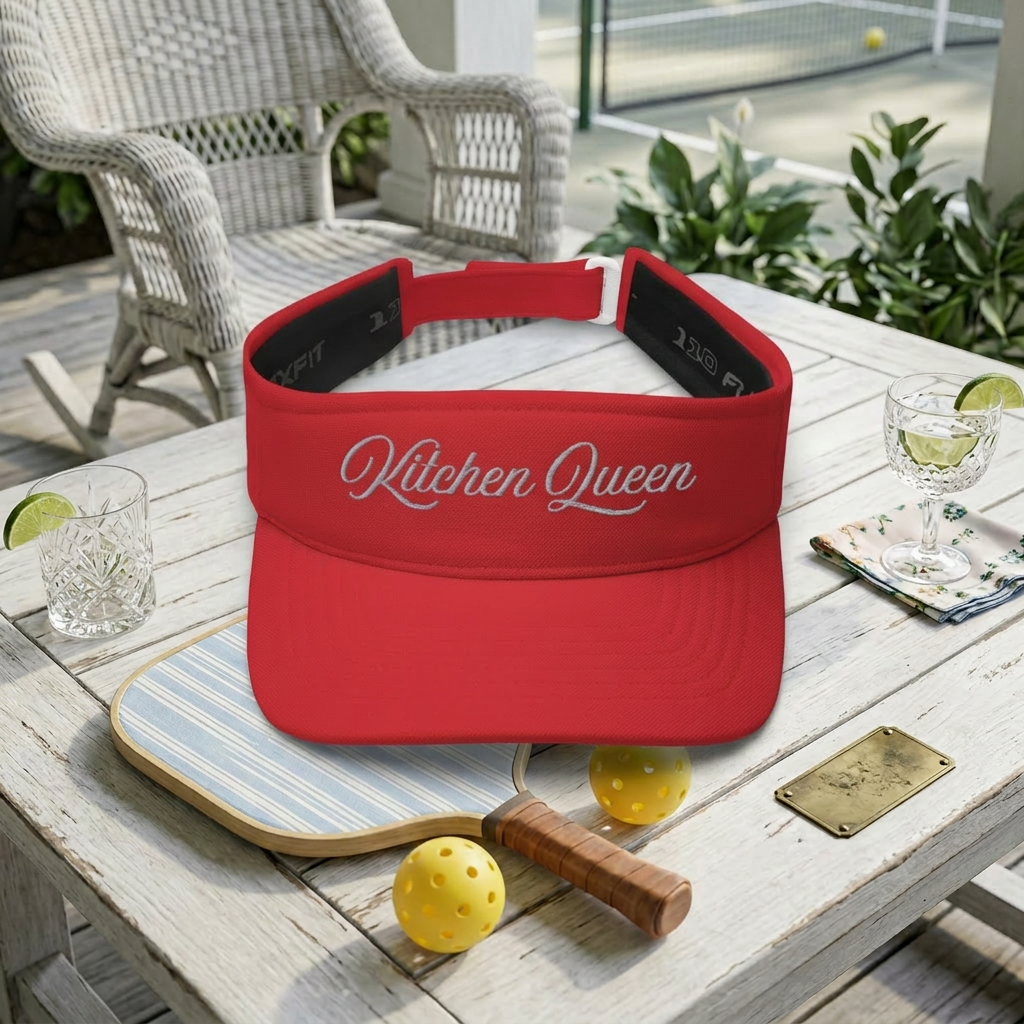 Kitchen Queen Visor — She Doesn't Just Own the Kitchen Line. She Rules It.