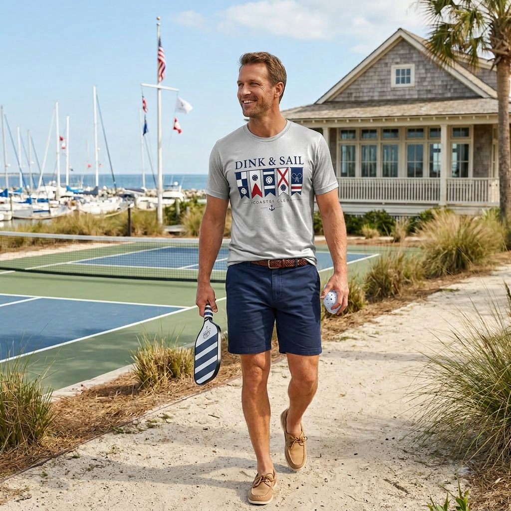 Dink & Sail Tee — For the Player Who Rules the Court and Commands the Water