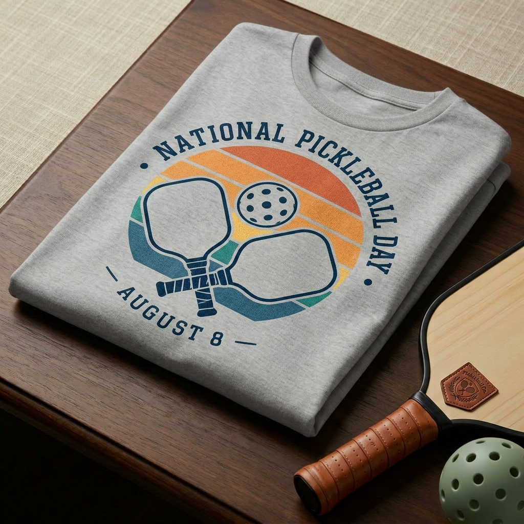 National Pickleball Day Tee — August 8 | Mark Your Courts, Not Just Your Calendars