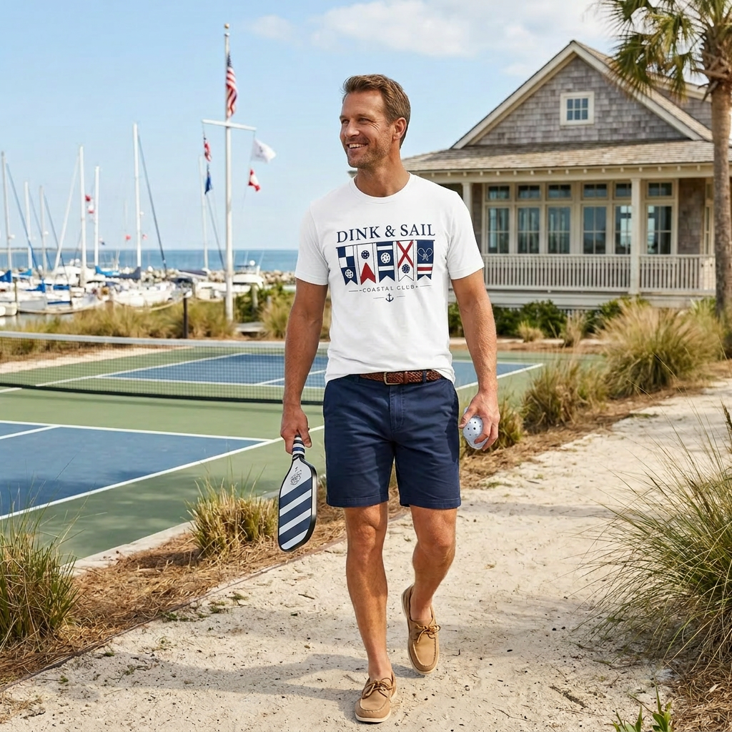 Dink & Sail Tee — For the Player Who Rules the Court and Commands the Water