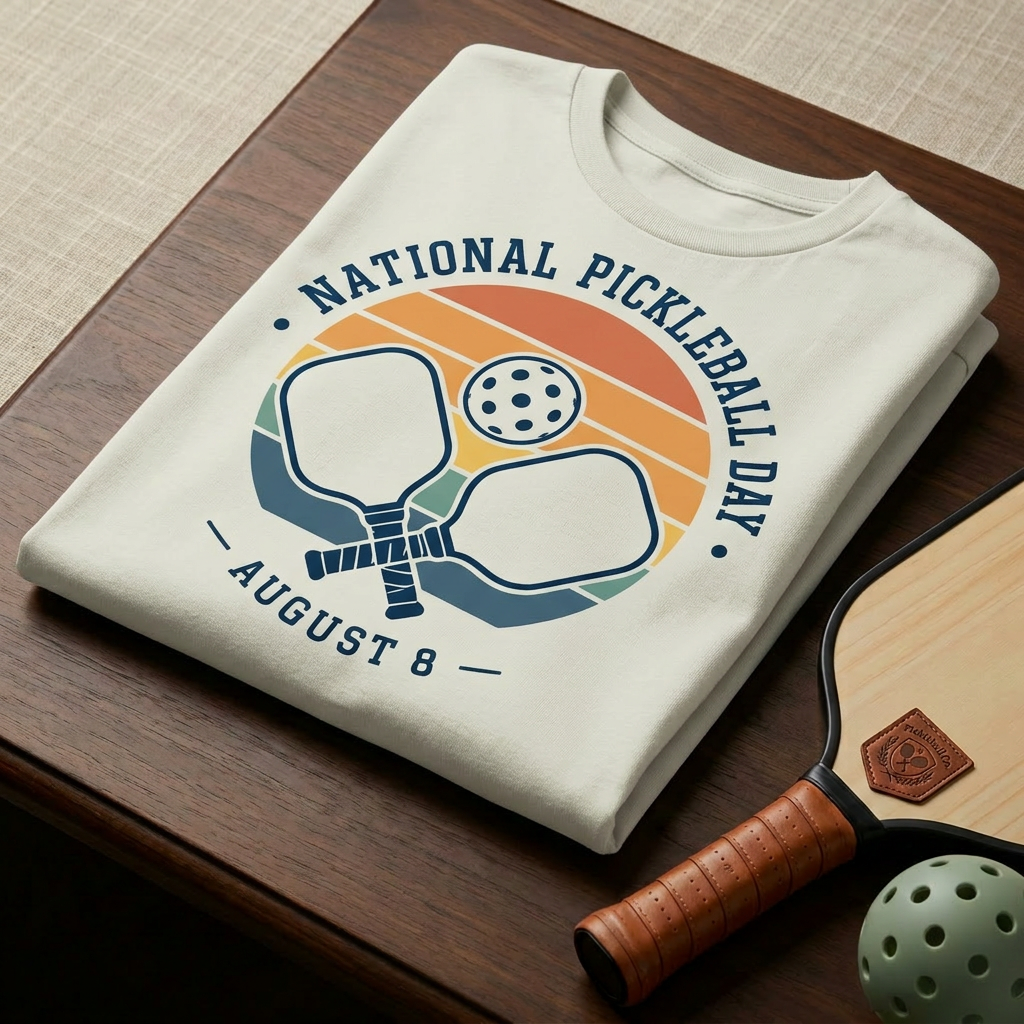 National Pickleball Day Tee — August 8 | Mark Your Courts, Not Just Your Calendars